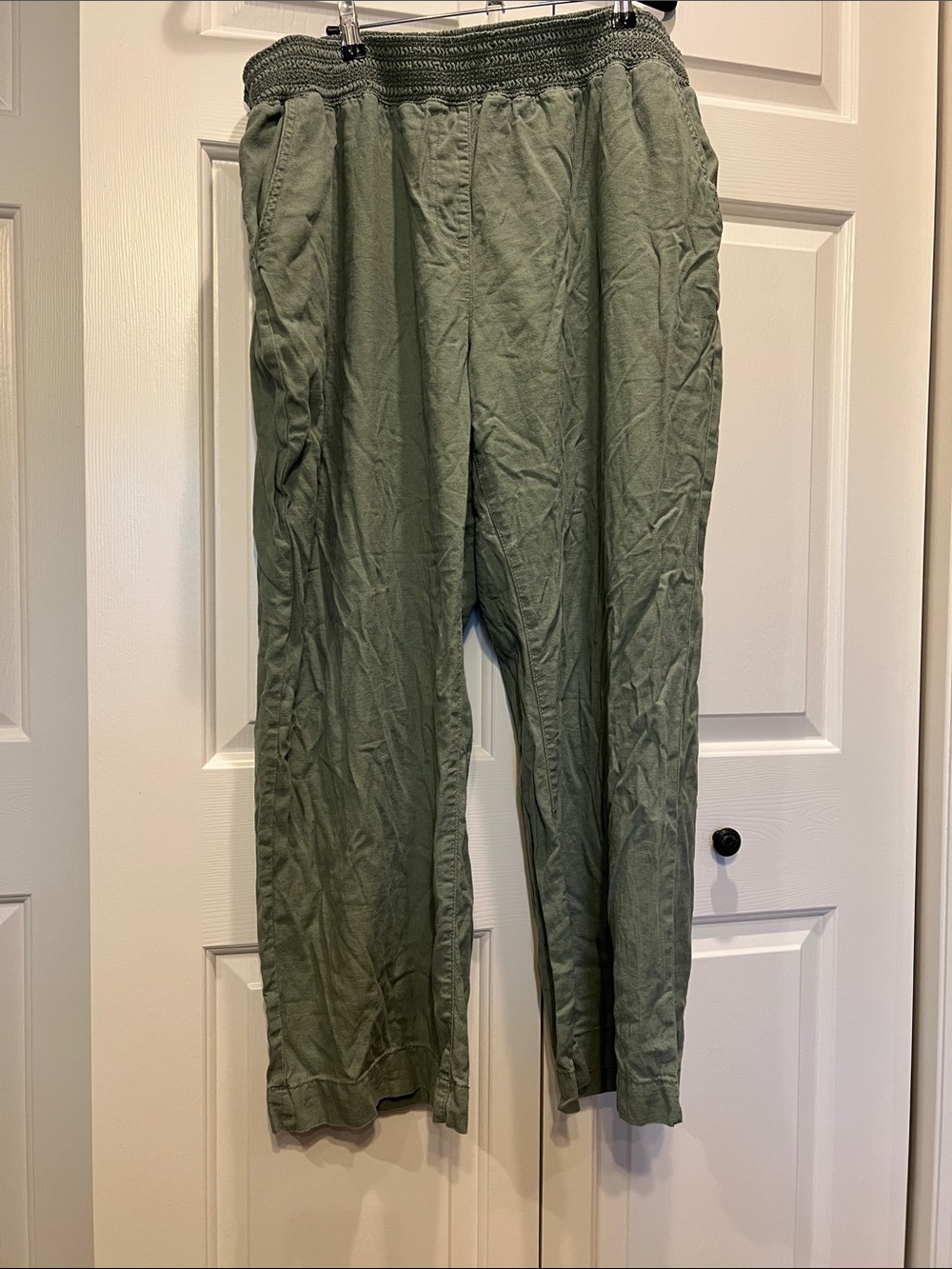 Briggs Linen Olive Green Pant